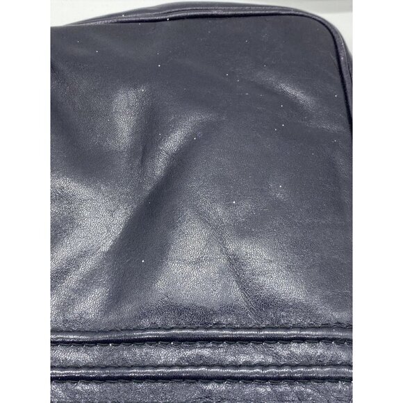 Woodward & Lothrop Black Genuine Leather Clutch Bag Italy Made Vintage 11 x 7 - Picture 3 of 9